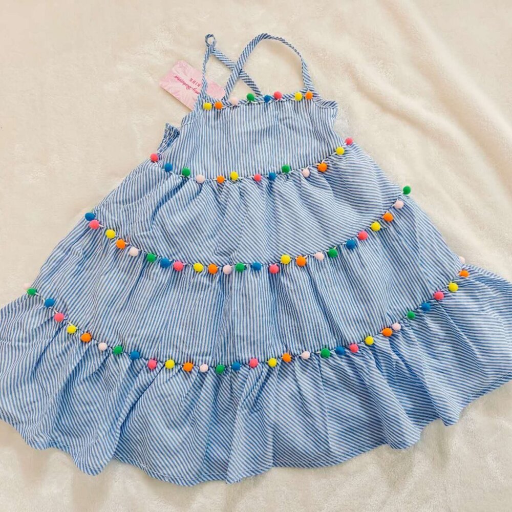 NWT Tommy Bahama Girl's Pompom Summer Sun Dress